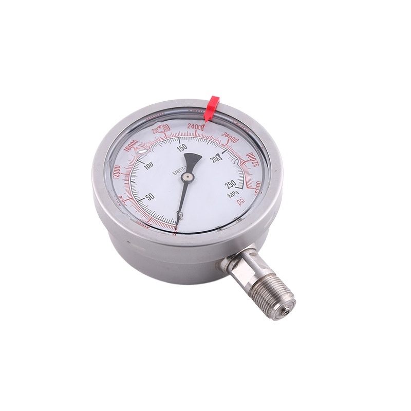 Radial All-Steel Welded High Pressure Gauge 100mm (0-36000 PSI, EN837-1, KI 1.0) with Red Mark for Industrial Applications, Replaces JT15036000P - Image 2