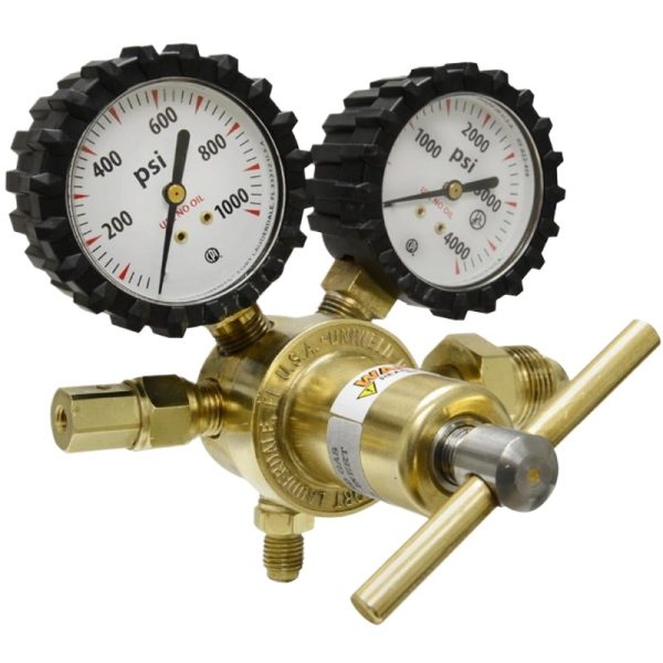 UNIWELD Nitrogen Regulator 0-800 PSI Output with 0-4000 PSI Inlet Gauges CGA580 Connection - Imagem 2