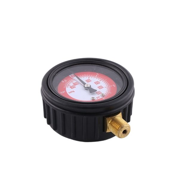 OUKATHER 2.5" Black Iron Case Pressure Gauge Compound Pressure Meter with Rubber Protective Cover for HVAC Systems, Replaces 110 - 이미지 3