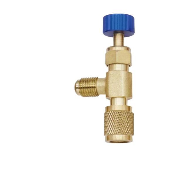 Brass HVAC Refrigerant Charging Safety Valve 1/4-5/16 Anti-Freeze Flow Control Switch for R22 R410 R32 - รูปภาพ 2