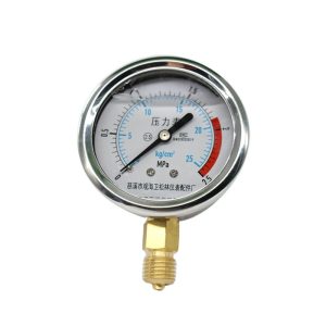 SONGLIN Axial Pressure Gauge (0-2.5 MPa, 2.5 Accuracy Class, 63mm Dial) for Industrial Pressure Monitoring