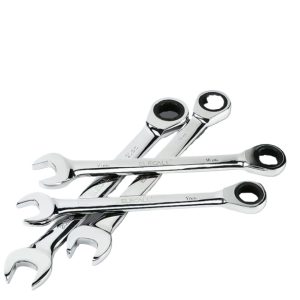 ELECALL Chrome Vanadium Steel Dual-Purpose Ratchet Wrench Quick Open Ring Spanner 6-32mm - Effort-Saving Hand Tool