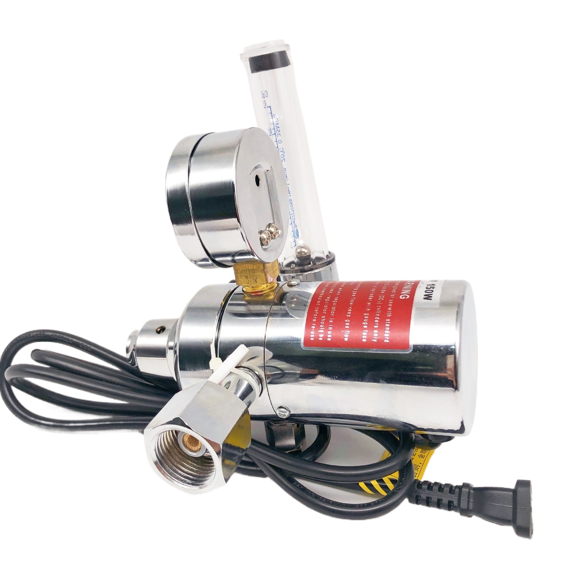 Heating CO2 Argon Regulator with Flow Meter (AC 36V) for MIG TIG Welder, 0-25 L/min with Pressure Gauge, All Copper - Image 3