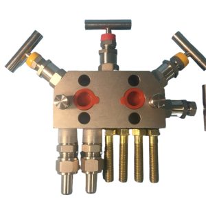Coplanar 5-Valve Manifold Stainless Steel Valve Block for Differential Pressure Transmitters