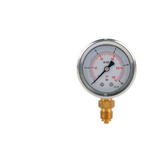 Stainless Steel Pressure Gauge (EN 837, CL 2.5) for Oxygen Hydrogen Gas Reducer Pipeline Air Compressor Water Hydraulic Pressure Systems