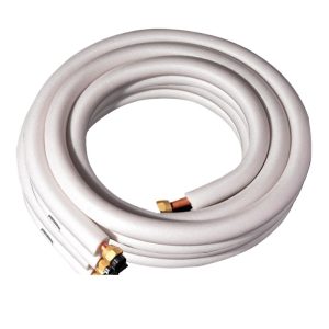 Copper Refrigeration Tube Insulation Kit with Nuts (6.35mm OD x 0.6mm Wall + 12.7mm OD x 0.6mm Wall) for Split Air Conditioner Units