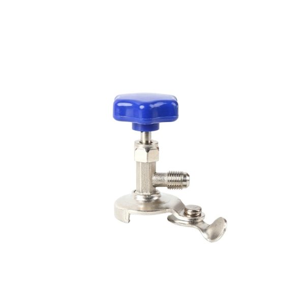 R134a/R22/R410 Refrigerant Can Tap Valve Opener Tool with Blue Knob for Car AC Charging