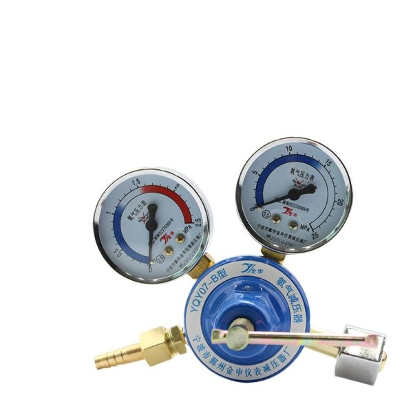 YQY07-B Oxygen Pressure Reducer Regulator (0-15 MPa) for Oxygen Tanks, Alloy Body, Stable Pressure Regulation