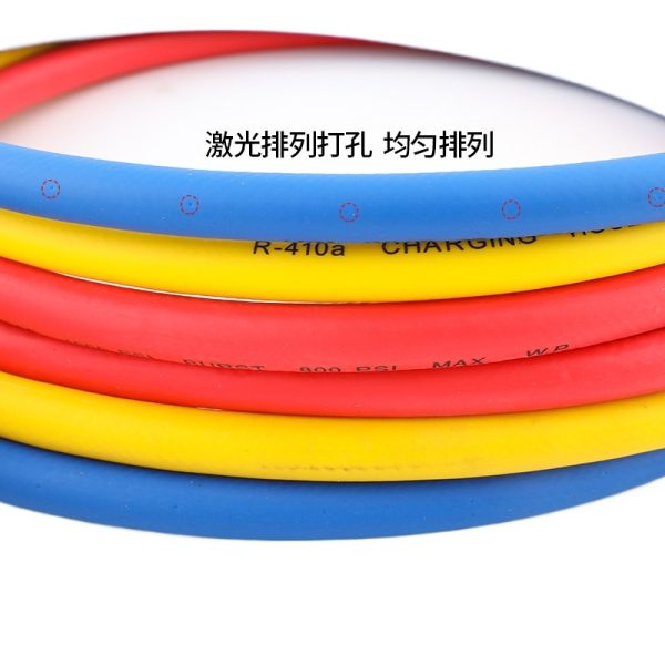 Refrigerant Charging Hoses with Ball Valves (R134a, R22, R410a Compatible) R360 90-Degree Control, Explosion-Proof, Corrosion-Resistant for HVAC/AC Systems - Imagem 2