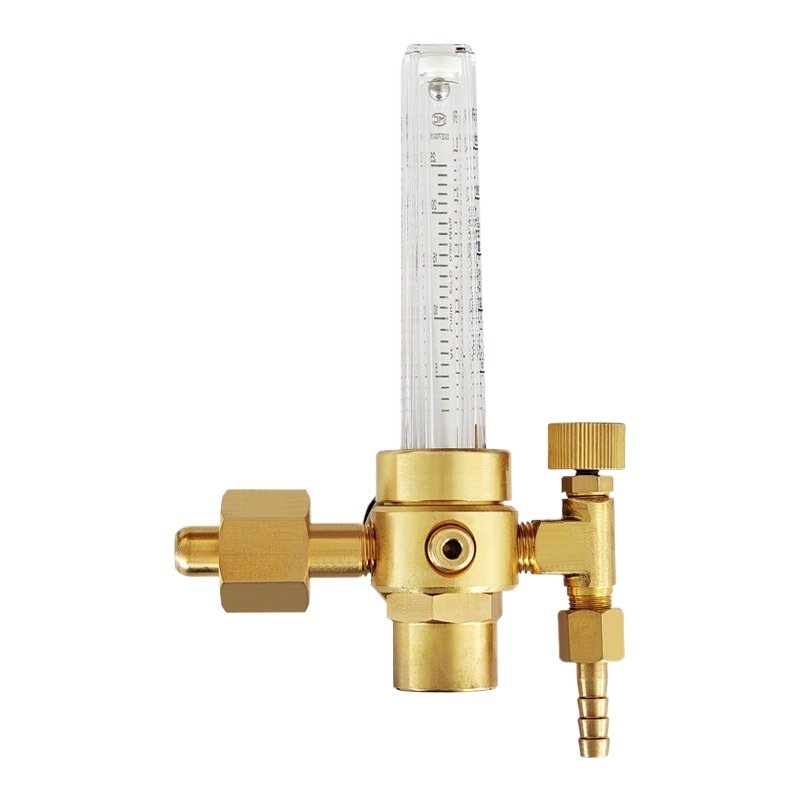 Brass Argon CO2 Mixed Gas Regulator Single-Stage Pressure Reducer with Flow Meter 0-25 L/min for Welding - Image 2