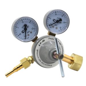 Antivibration Propane Natural Gas LGP Pressure Reducer AR-40 with Dual Gauges 2.5 MPa/25 MPa for HVAC Systems