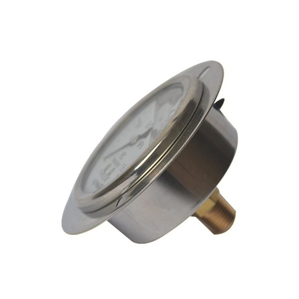 YZB-60ZT Axial Stainless Steel Pressure Gauge 1.6 MPa (0-1.6 MPa) with Front Flange for Embedded Installation Replaces YBN60ZT - Gambar 2
