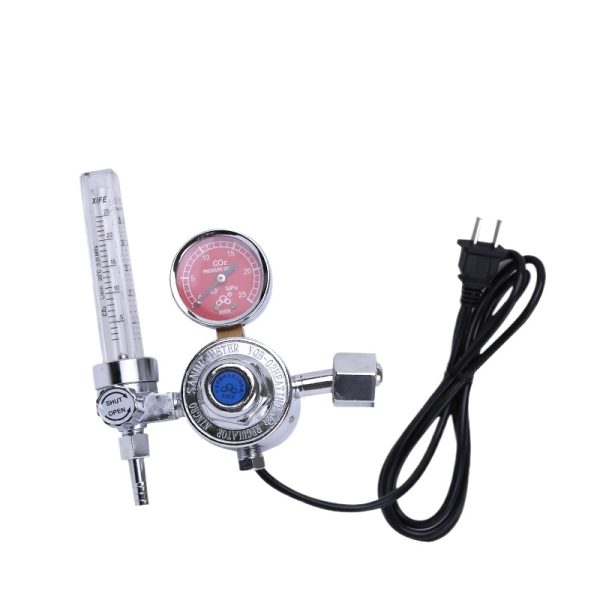 YUEPAI YP-0187 CO2 Heated Pressure Reducer Regulator for MIG Welding Machines/Flow Rate 0-100 L/Min/0-15 MPa Output Pressure