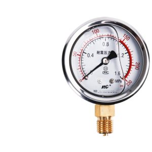 MENGCHUAN YN60 Shock-Proof Pressure Gauge (0-1.6MPa, 0-2.5MPa, m14*1.5) for Water Pressure, Air Pressure, Oil Pressure and HVAC Systems