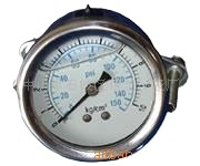 YN-50Z Axial Stainless Steel Pressure Gauge (0-10KG, 2.5 Accuracy) Anti-Vibration Oil-Filled for HVAC Systems