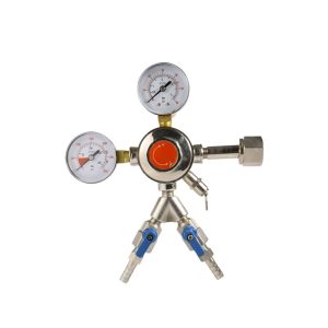 Dual Output CO2 Pressure Reducer Regulator Gauge for Draft Beer Machine CO2-13J03