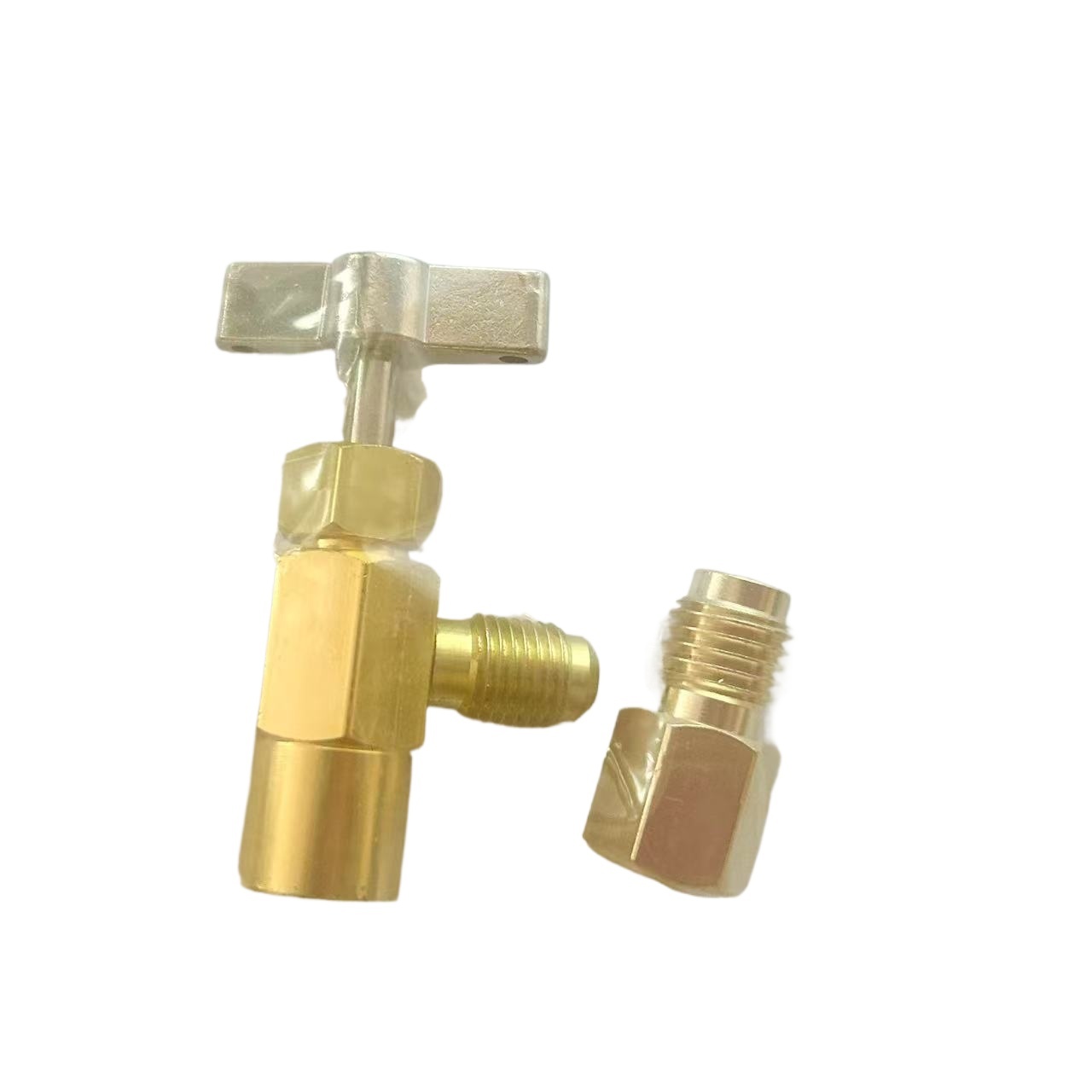 R134a AC Refrigerant Can Tap Valve Quick Coupler (1/2 ACME Female to 1/4 SAE Male) for Auto HVAC Systems - Image 3