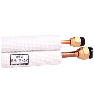 R410 Insulated Refrigerant Copper Line Set (6.35x0.6mm/9.52x0.6mm, 1 HP x 3 Meters) for Split AC Systems