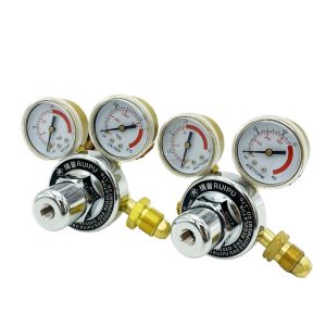 Industrial Grade Oxygen Acetylene Pressure Reducer Gauge Kit, Full Copper Welding Pressure Gauge Regulator CGA540 Oxygen Meter for Welding & Cutting, Durable & Precision