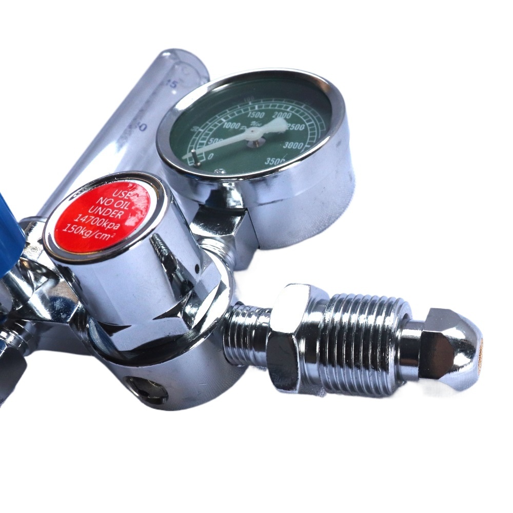 Medical Oxygen Flow Regulator with Humidifier and Pressure Gauge (0-15 L/min, 0-3500 PSI) for Oxygen Cylinder G5/8 External Thread - Image 2