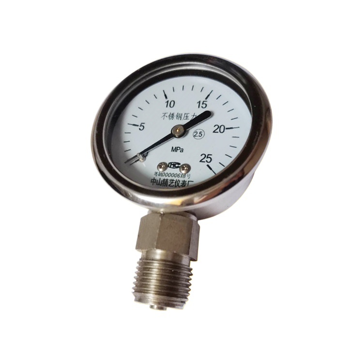 Full Stainless Steel Pressure Gauge Oil Filled Shockproof Radial YBN60 25MPa G1/2 - Image 2
