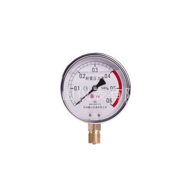 Durable YN100 Radial Pressure Gauge 0-1 MPa for Air Compressors, Glycerin Filled, Replaces Standard Pressure Gauges - Изображение 2