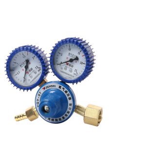 ZENSIN YQY-07 Oxygen Pressure Regulator with Dual Gauges M116*1.5 Inlet G5/8 Anti-Shock Anti-Drop for Gas Welding Cutting