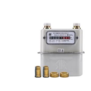 Rongxin Steel Case Diaphragm Gas Meter RX04-G1.6 (Qmax 2.5m³/h, Pmax 50kPa) for Residential Commercial Industrial Gas Flow Measurement Replaces Old Gas Meters