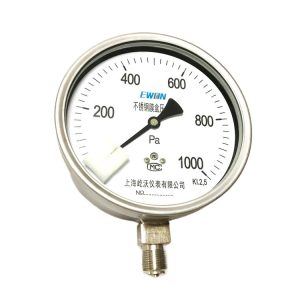Stainless Steel Diaphragm Pressure Gauge YE-150H 0-1000Pa for HVAC Systems