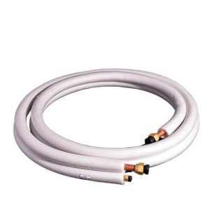 Insulated Copper Tubing for Mini Split AC Units, 15m (49.2ft) Length, 9.52*0.6+15.88*0.7mm Standard Pure Copper Pair Coil for HVAC Installation