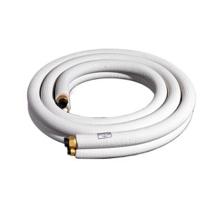 Pre-Charged Copper Line Set 6.35mm OD and 12.7mm OD (1/4" and 1/2") with Insulation for Mini Split Air Conditioner and HVAC Systems, Replaces universal AC pipe