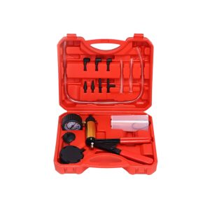 Automotive Handheld Vacuum Pump & Brake Bleeder Kit (Pressure/Vacuum Gauge) for Car Brake Fluid Changing - All-in-One Tool with Copper Core