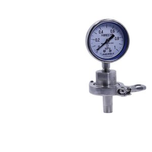 Sanitary Diaphragm Pressure Gauge Y60BF-MC Stainless Steel Corrosion Resistant Membrane Clamp 50.5 Fast-Fit Clamp for Food