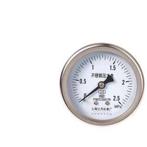 YN60BF/Z Stainless Steel Axial Pressure Gauge (0-2.5 MPa) for Air, Liquid, Oil, Water Pressure Systems