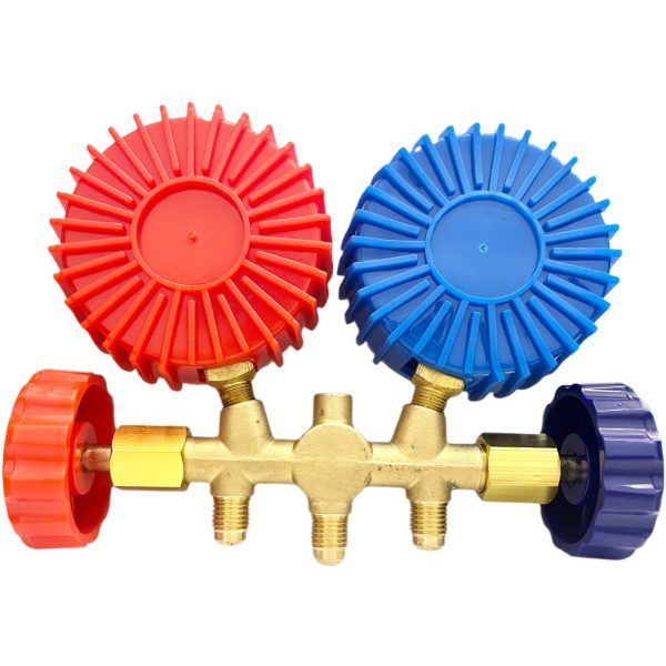 CT-536 Refrigeration Manifold Gauge Set (R-12, R-22, R-404A, R-134a) with Charging Hoses for AC HVAC Systems - Image 3