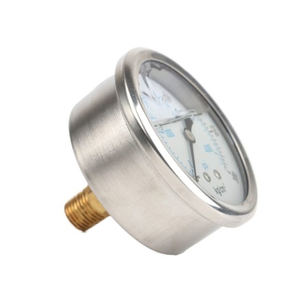 304 Stainless Steel Sealed Pressure Gauge Oil Filled Shockproof 300KG High Pressure Meter Y50 for HVAC Systems - 이미지 5