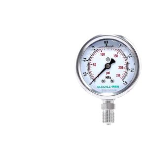 All Stainless Steel YTN-60BF Pressure Gauge for HVAC Systems, 1.6 MPa, 60mm Diameter, Anti-corrosion 316 Stainless Steel Joint