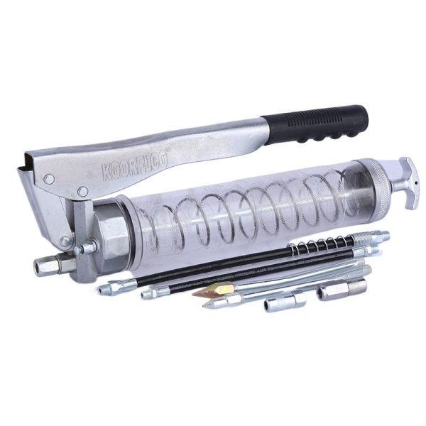 Clear Lever Grease Gun (900cc, 10000-13000 PSI) for Excavators & Construction Machinery