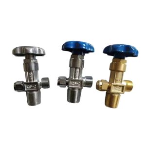 Oxygen Cylinder Valve QF-2 QF-7B (Brass/Chrome) for Gas Bottle Use, Replaces QF-2D