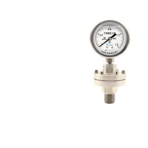 Sanitary Diaphragm Pressure Gauge YTP60ML (0-1.6 MPa, Stainless Steel) with Male Thread Connection for HVAC Systems