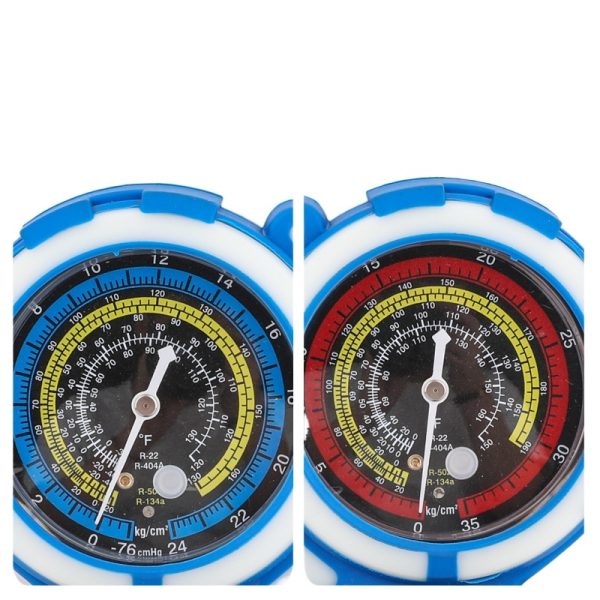 Automotive AC Refrigerant Manifold Gauge Set (Low Pressure: 0-35bar/0-500psi, High Pressure: 0-55bar/0-800psi) with Hoses for R134a, R22, R410, R404 HVAC Systems - Изображение 3