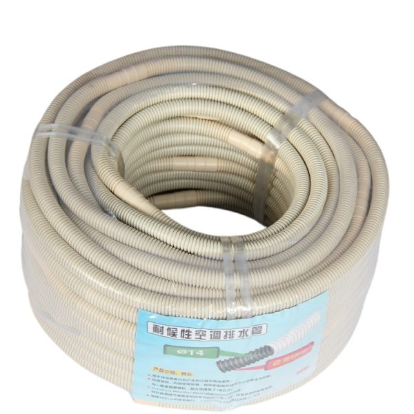 Weather Resistant Dual-Layer PE AC Drain Hose (Ø14mm x 1.7m/50m) for HVAC Condensate Discharge - Изображение 2