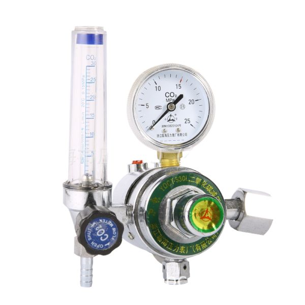 二氧化碳减压器 CO2 Pressure Reducing Regulator with Flow Meter (0-30 L/min) and Output Pressure Gauge (0-25 MPa) for CO2 Systems, Model CO2-05C Replaces YJQ-530A - 이미지 2