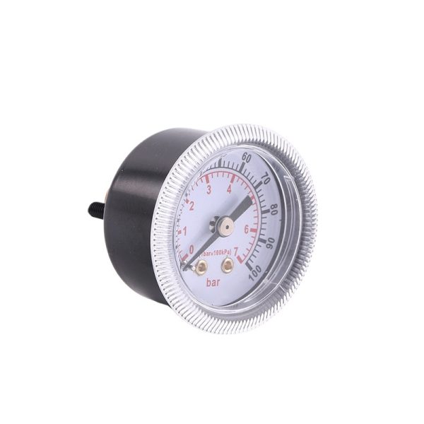 General Black Iron Case Pressure Gauge with Copper Connector (40mm, 0-100bar/psi, Axial Connection) - Image 2