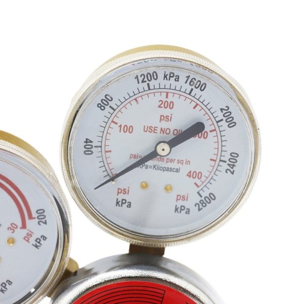 Medium Acetylene Pressure Regulator (Acetyl Regulator) with Dual Gauges for Gas Welding and Cutting - รูปภาพ 3