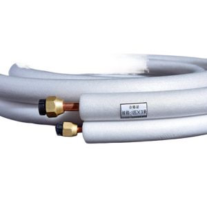 Copper AC Refrigeration Line Set (6.35mm OD and 9.52mm OD) for 1HP AC Units, 3 Meter Length for HVAC Installations