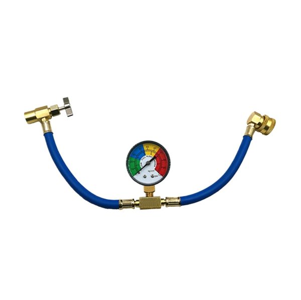 R134a Auto AC Refrigerant Charging Hose Kit with Gauge for Car Air Conditioning