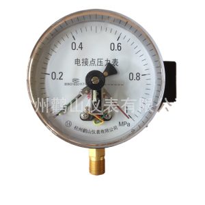 YX100 Electric Contact Pressure Gauge (0-1.6 MPa, Radial Connection, 100mm Nominal Diameter) for Industrial Applications