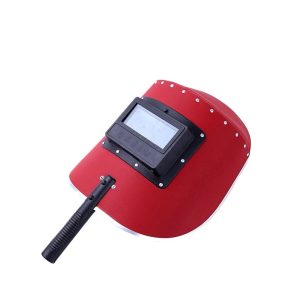 Yuepai Semi-Automatic Handheld Welding Mask, Red Cardboard Welder Shield, Anti-Splash Face Protector for Auto-Darkening Welding