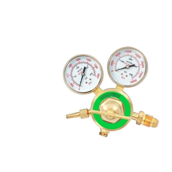 YONGHENG All-Copper Oxygen Acetylene Propane Pressure Reducer Gauge with Dual Gauges for Welding Cutting